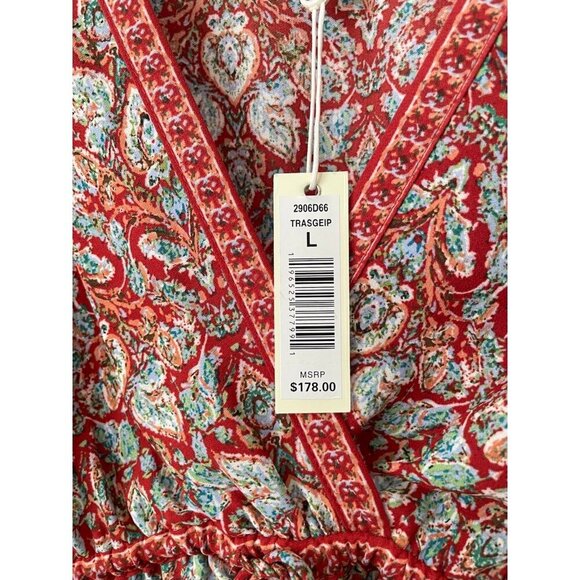 NWT WOMEN'S COTTAGECORE FLORAL MAXI DRESS, SIZE LARGE PEASANT WESTERN BOHO - Picture 10 of 12